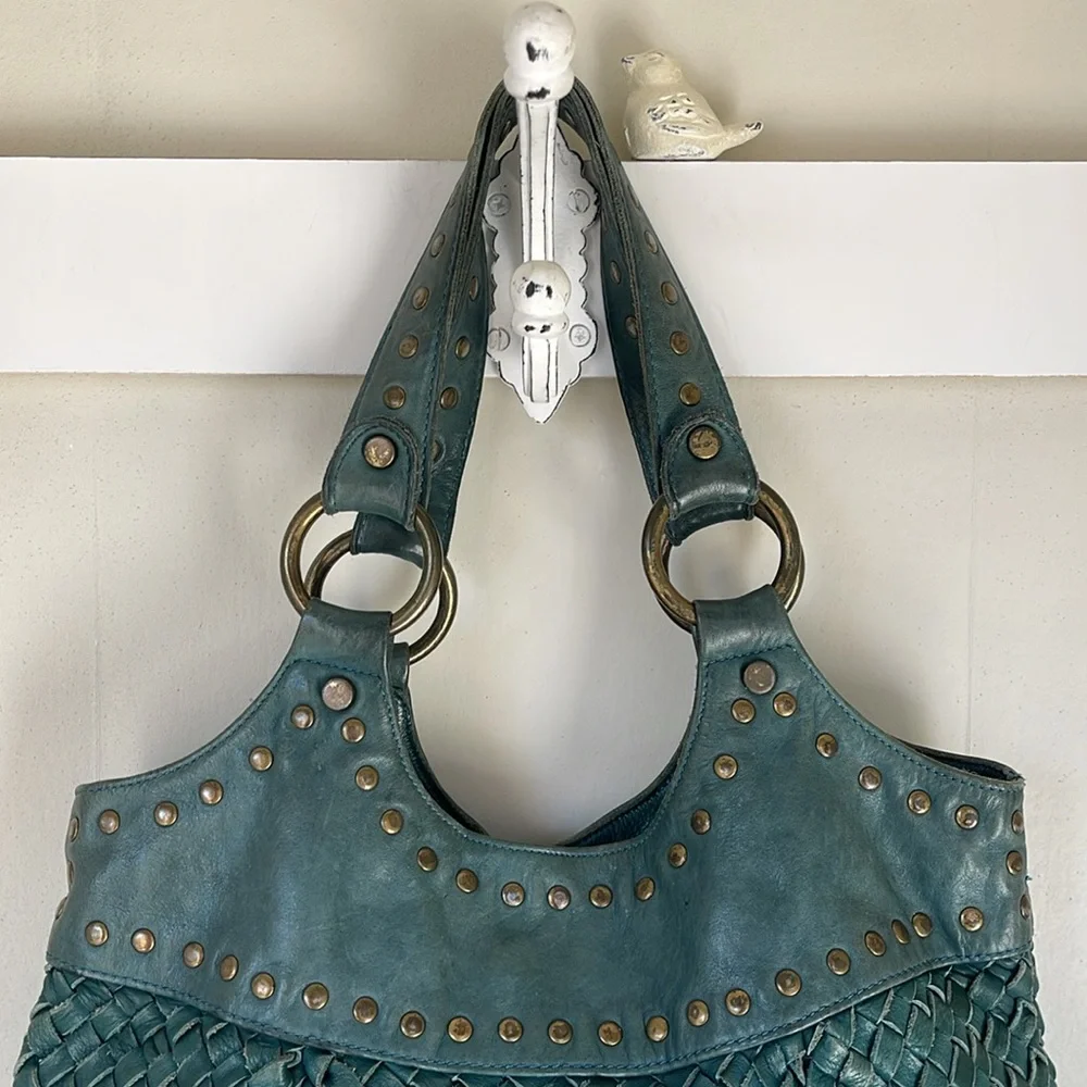 Fossil 🗝️ Vintage Woven Genuine Leather ShoulderBag